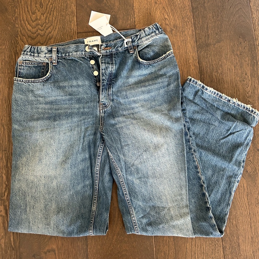 Frame Denim Women's Blue Wide Leg Jeans